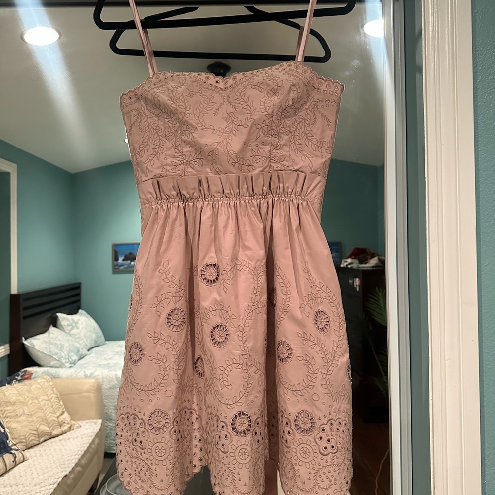 BCBGMaxAzria Pink Strapless Sundress